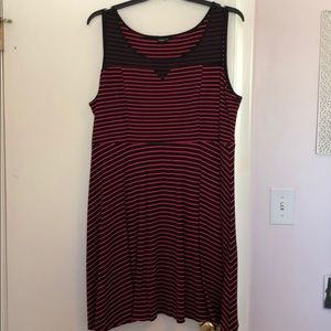 Red & Black Stripe Dress